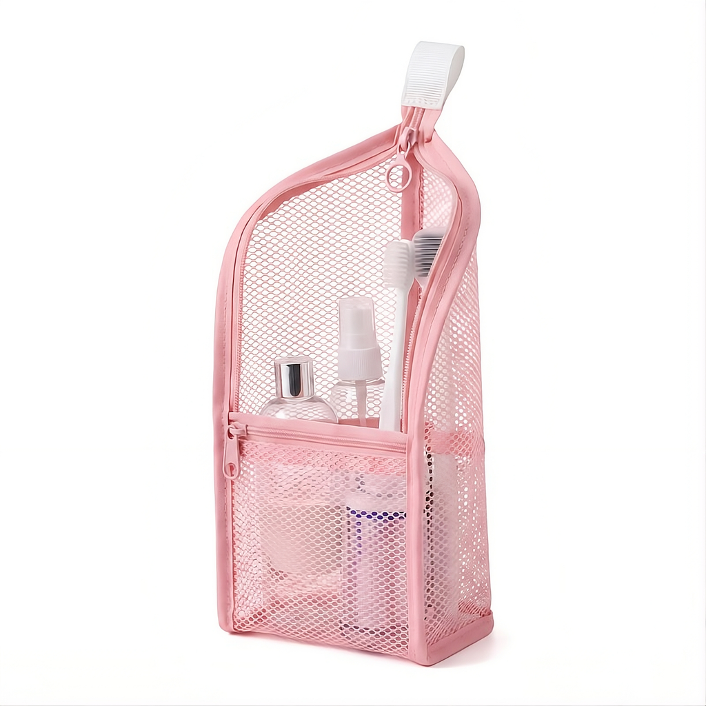 PTEM™ Travel Organizer – Multi-Pocket Mesh Toiletry Bag