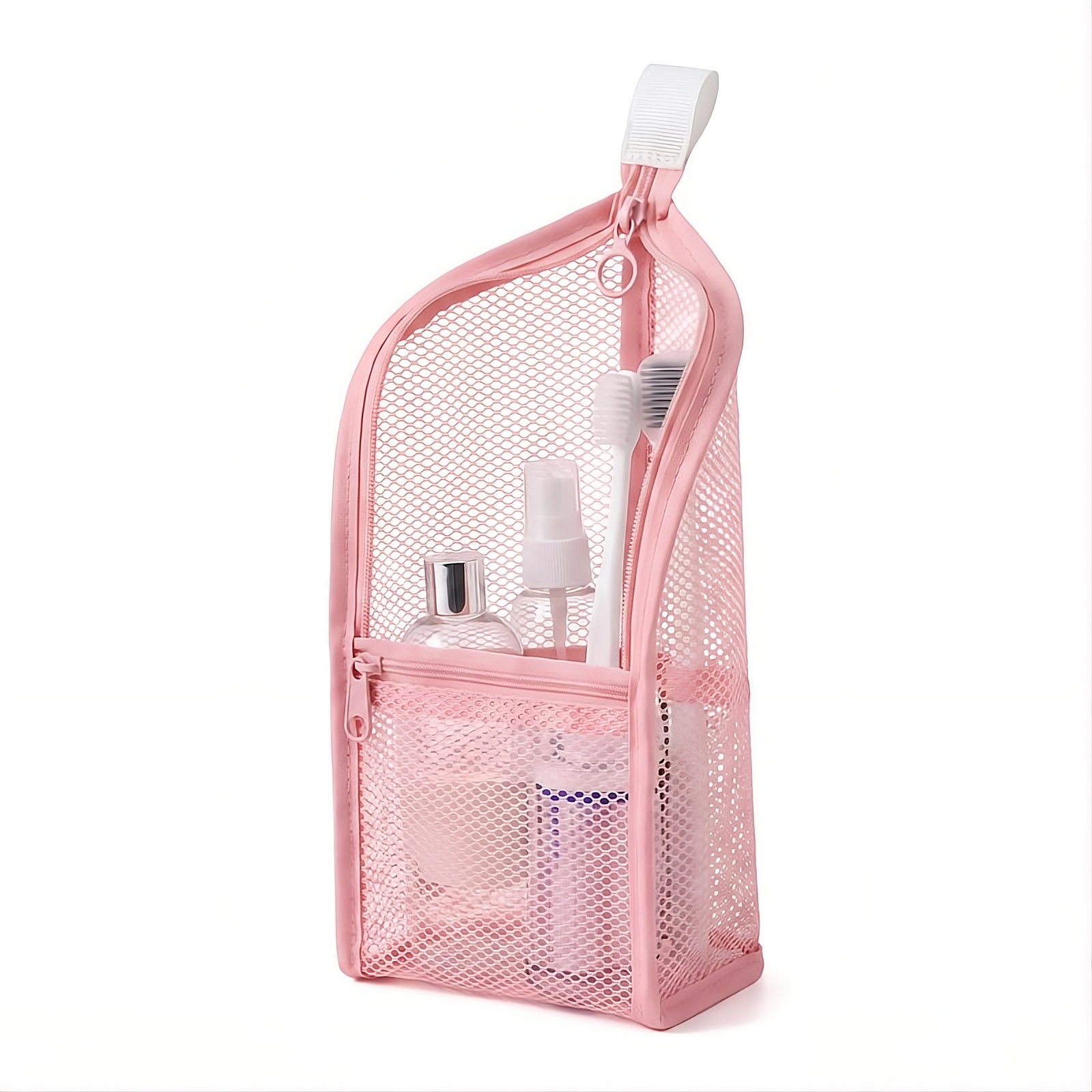 PTEM™ Travel Organizer – Multi-Pocket Mesh Toiletry Bag